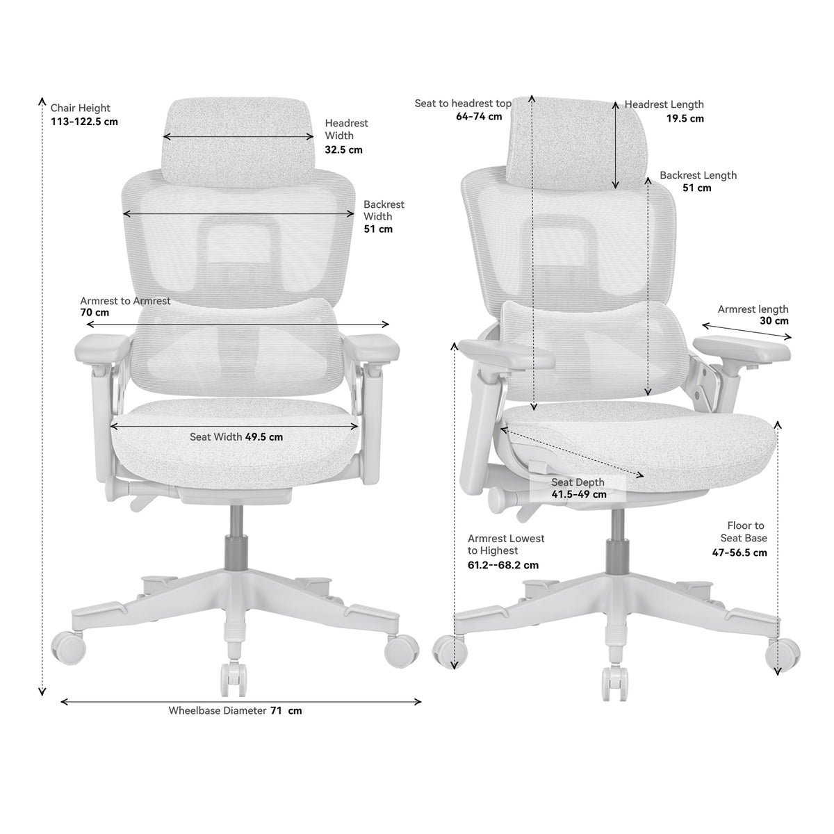 Hinomi H2 Classic with headrest