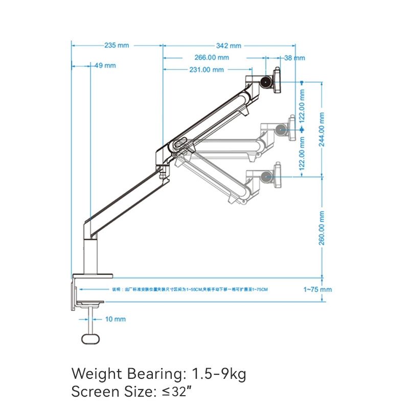 HINOMI Monitor Arm For Desk