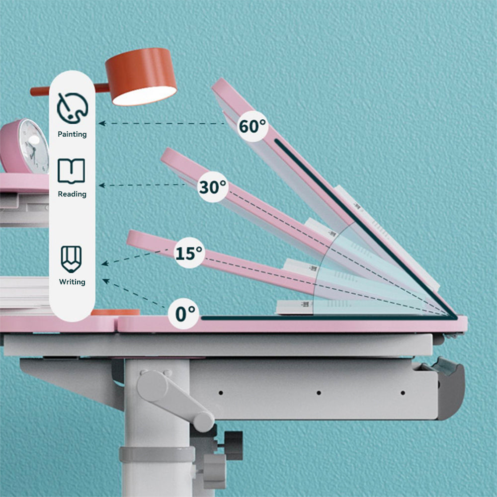 Children Manual Lift Study Desk