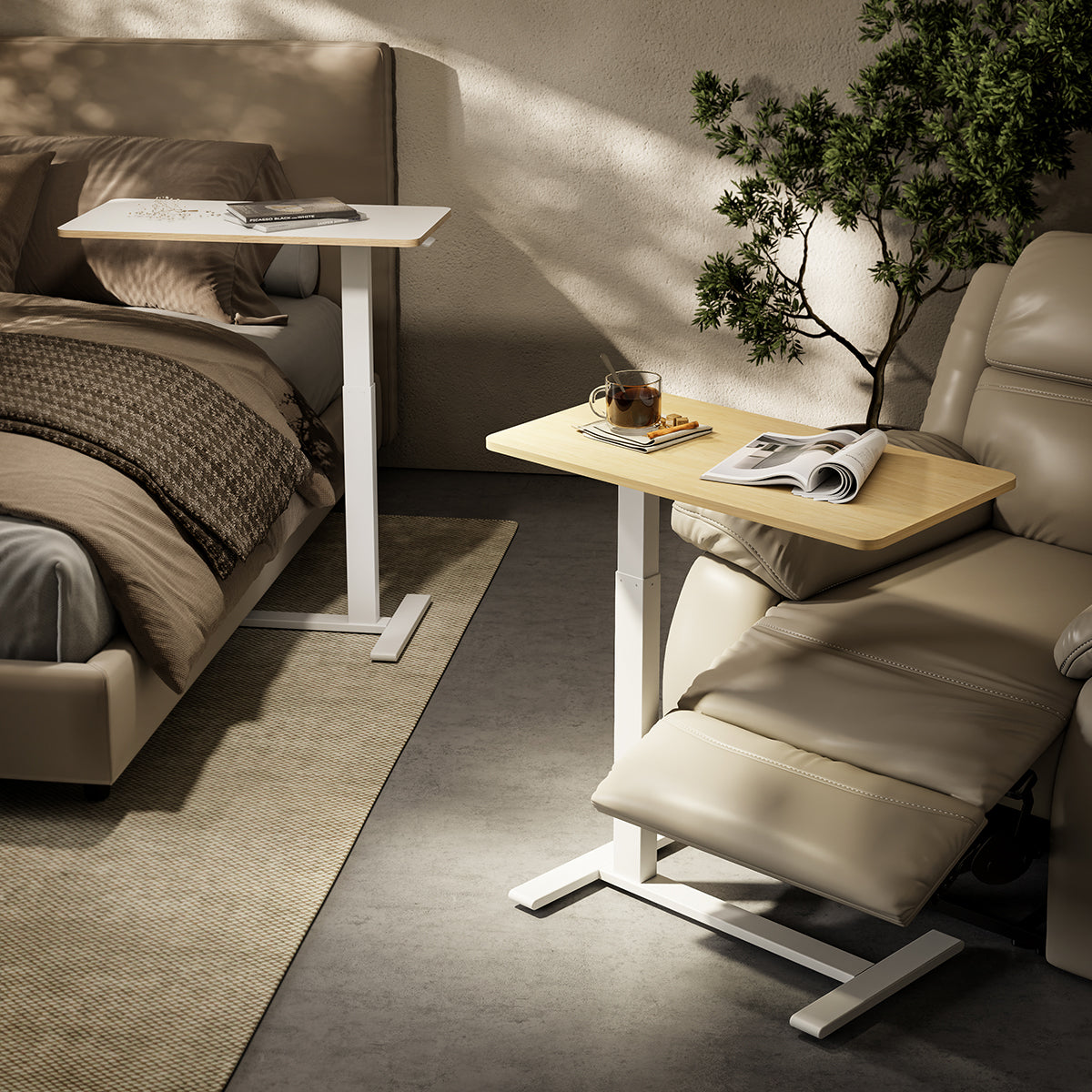 Hinomi Air Lift Side Table V2 Mobile Standing Desk