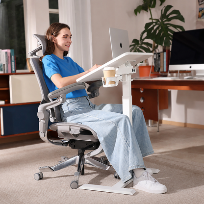 Hinomi Air Desk Height Adjustable, Tiltable, Foldable Desk with Wheels | Laptop Table