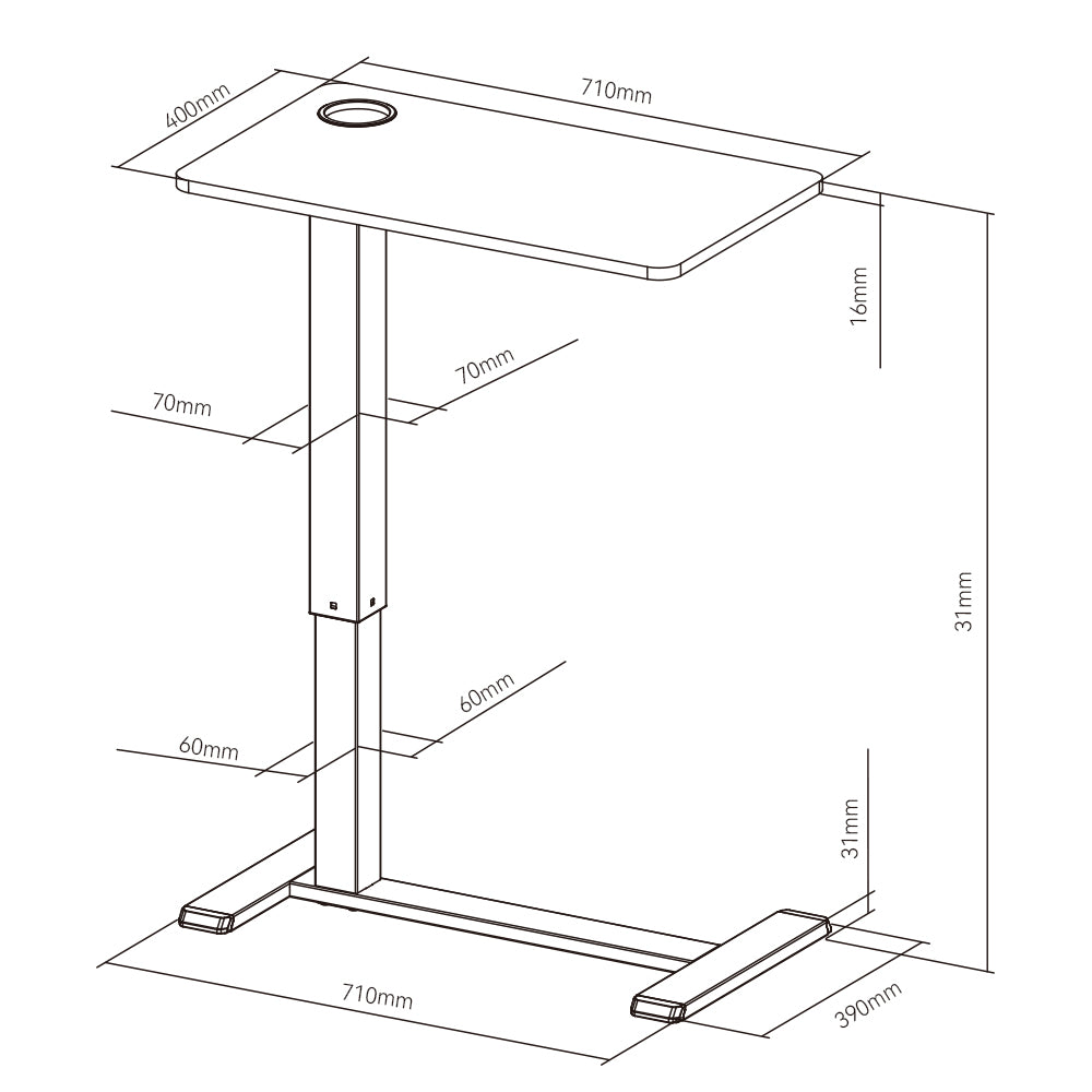 Hinomi Air Lift Side Table