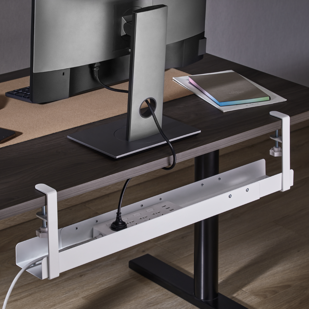 HINOMI FlexRail Under-Desk Adjustable Width Cable Tray Organizer
