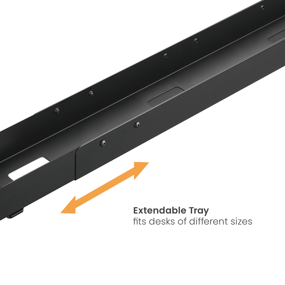 HINOMI FlexRail Under-Desk Adjustable Width Cable Tray Organizer