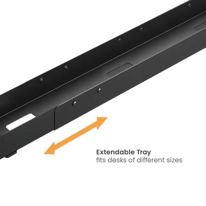 HINOMI FlexRail Under-Desk Adjustable Width Cable Tray Organizer