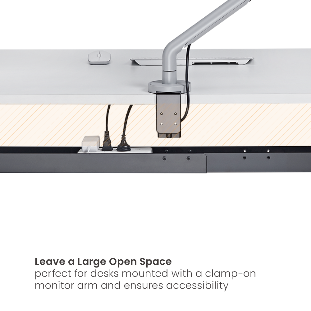 HINOMI FlexRail Under-Desk Adjustable Width Cable Tray Organizer