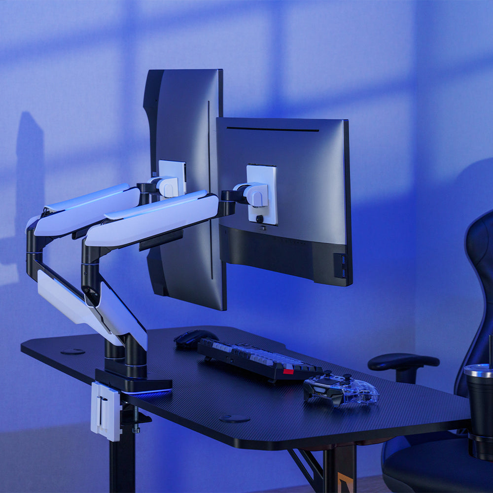 CyberFlex Gaming Monitor Arm with RGB Lighting