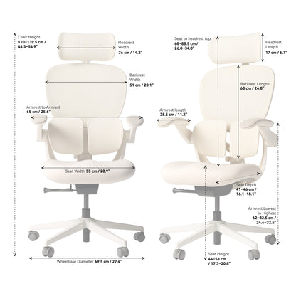 (Redemption) Hinomi Q2 Ergonomic Office Chair with Free Footrest