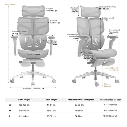 (Clearance Sale) Hinomi X1 Ergonomic Office Chair