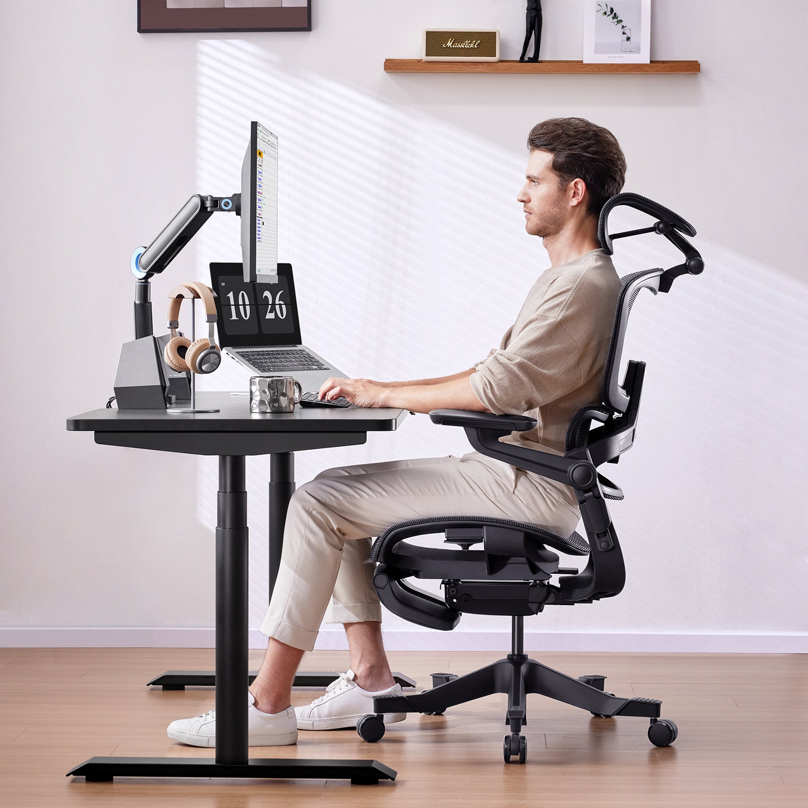 Ergonomic Office Best Pc Chair Under 200 Realspace MFTC 200 Black