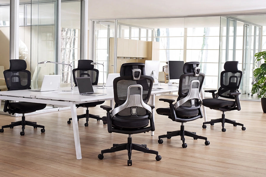 Bright office scene