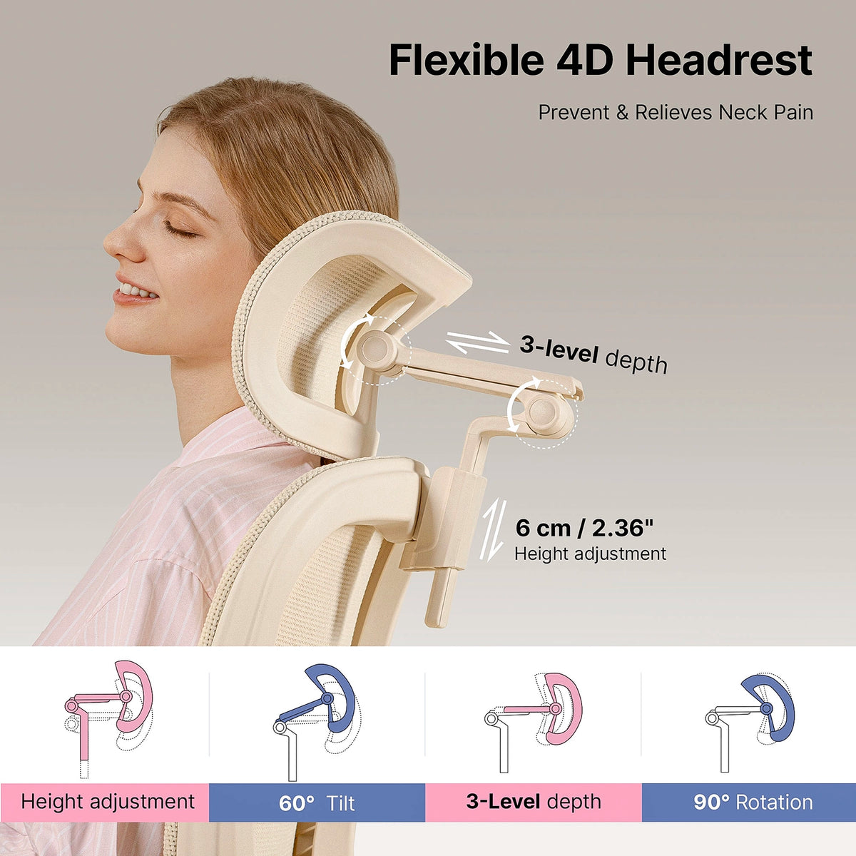 Hinomi Q2 Ergonomic Office Chair with Free Footrest